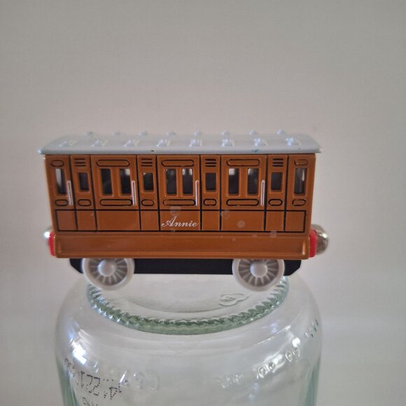 Annie Thomas & Friends Take N Play Railroad Tan Diecast Coach Train Car Magnetic - Picture 3 of 7